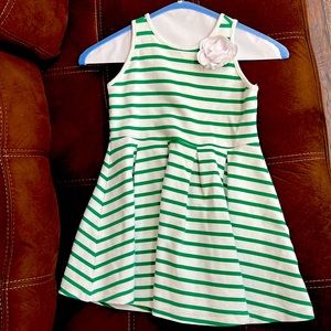 Green and white striped Janie & Jack dress